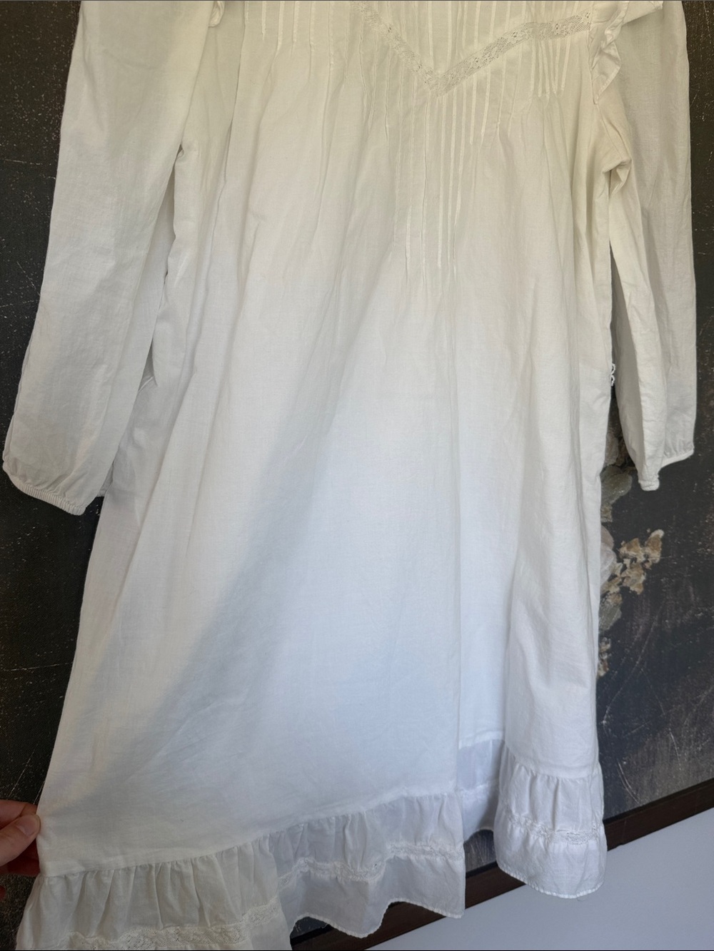Reformation Dinah White Ruffle High-Neck dress women’s 12 * - Picture 3 of 11